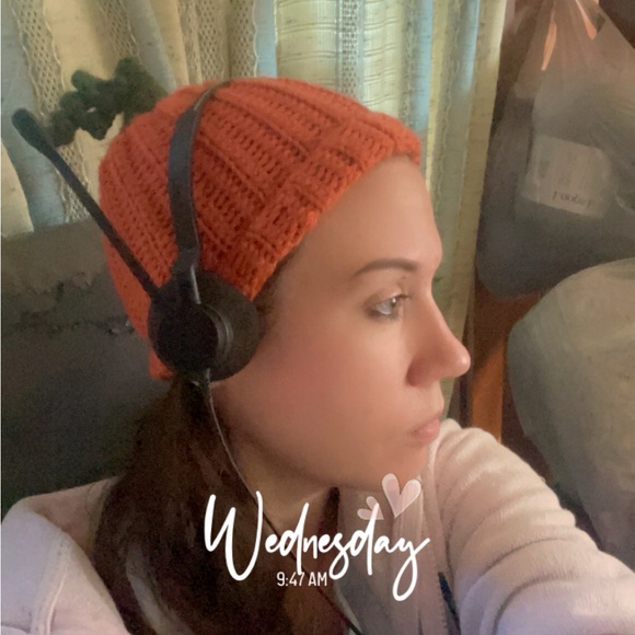 Handmade crochet pumpkin hat - Picture 5 of 6